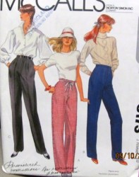 8173 2494 McCalls FITTING SHELL,  STRAIGHT PANTS PALMER PLETSCH PATTERN 10,12,16,22 CHOICE